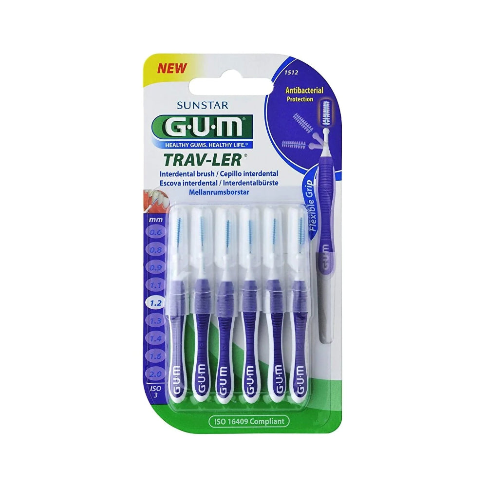GUM Proxa Trav-Ler Interdental Brush - 1.2mm, Interdental Brushes