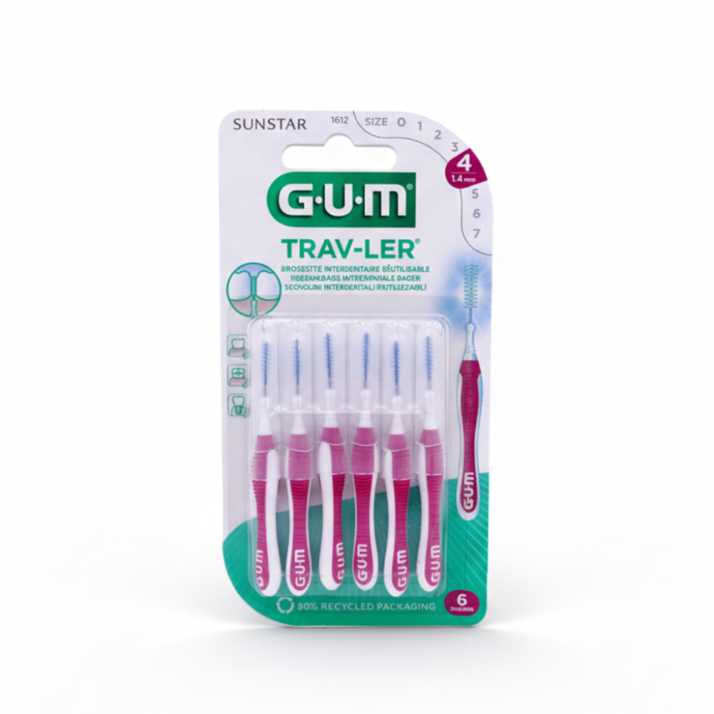 GUM Proxa Trav-Ler Interdental Brush - 1.4mm, Manual Toothbrushes