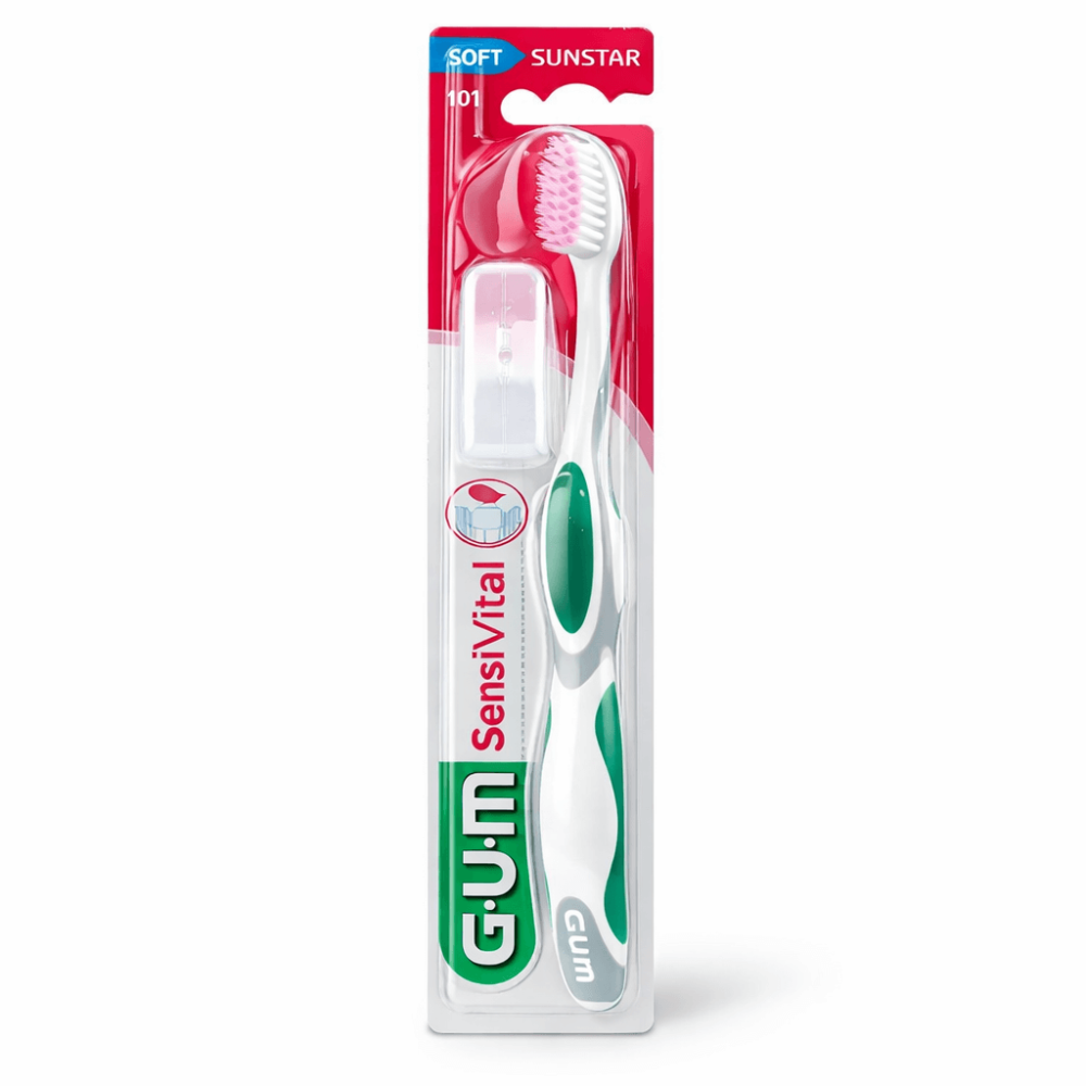 GUM SensiVital Ultra Soft Compact Toothbrush, Manual Toothbrushes