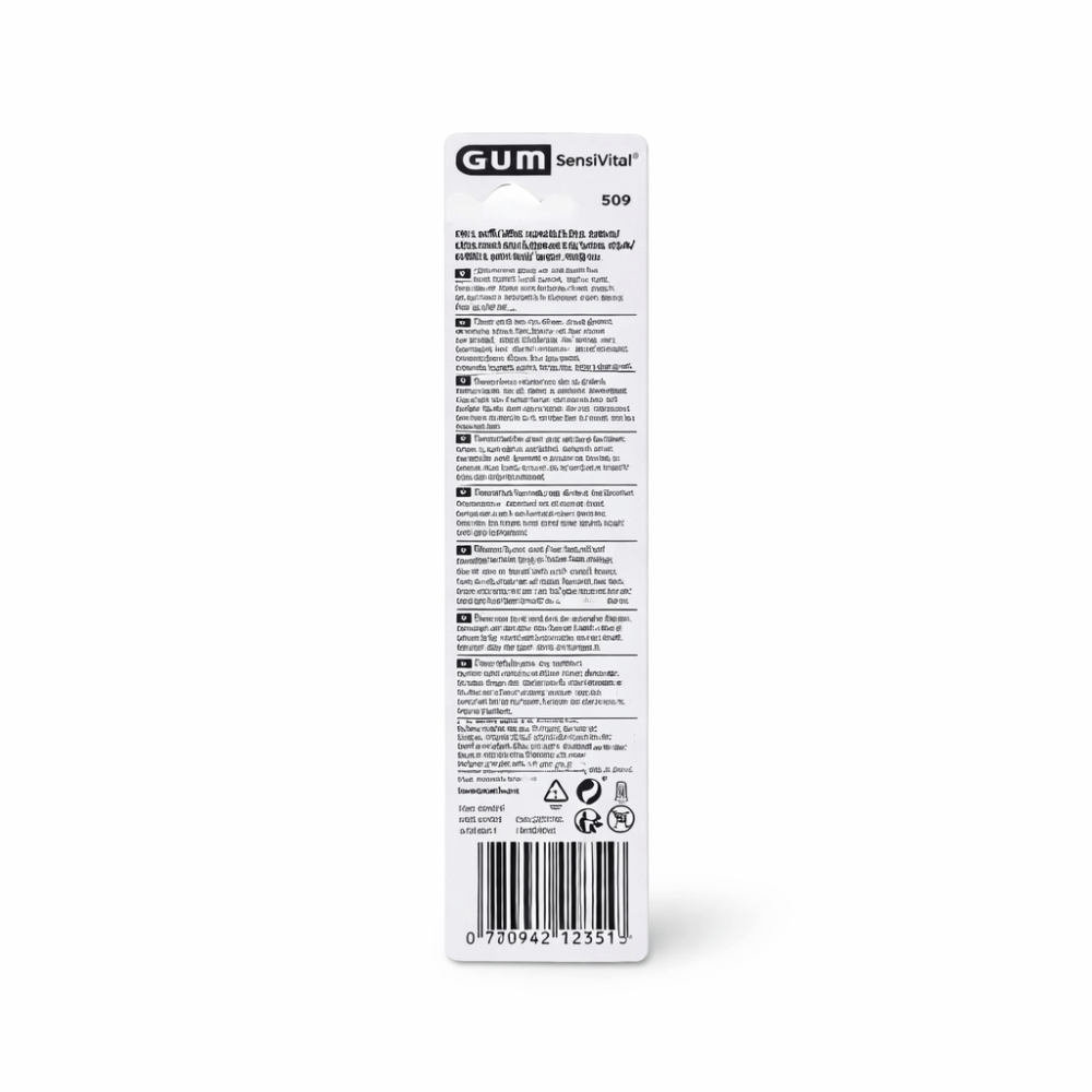 GUM SensiVital Ultra Soft Compact Toothbrush, Manual Toothbrushes