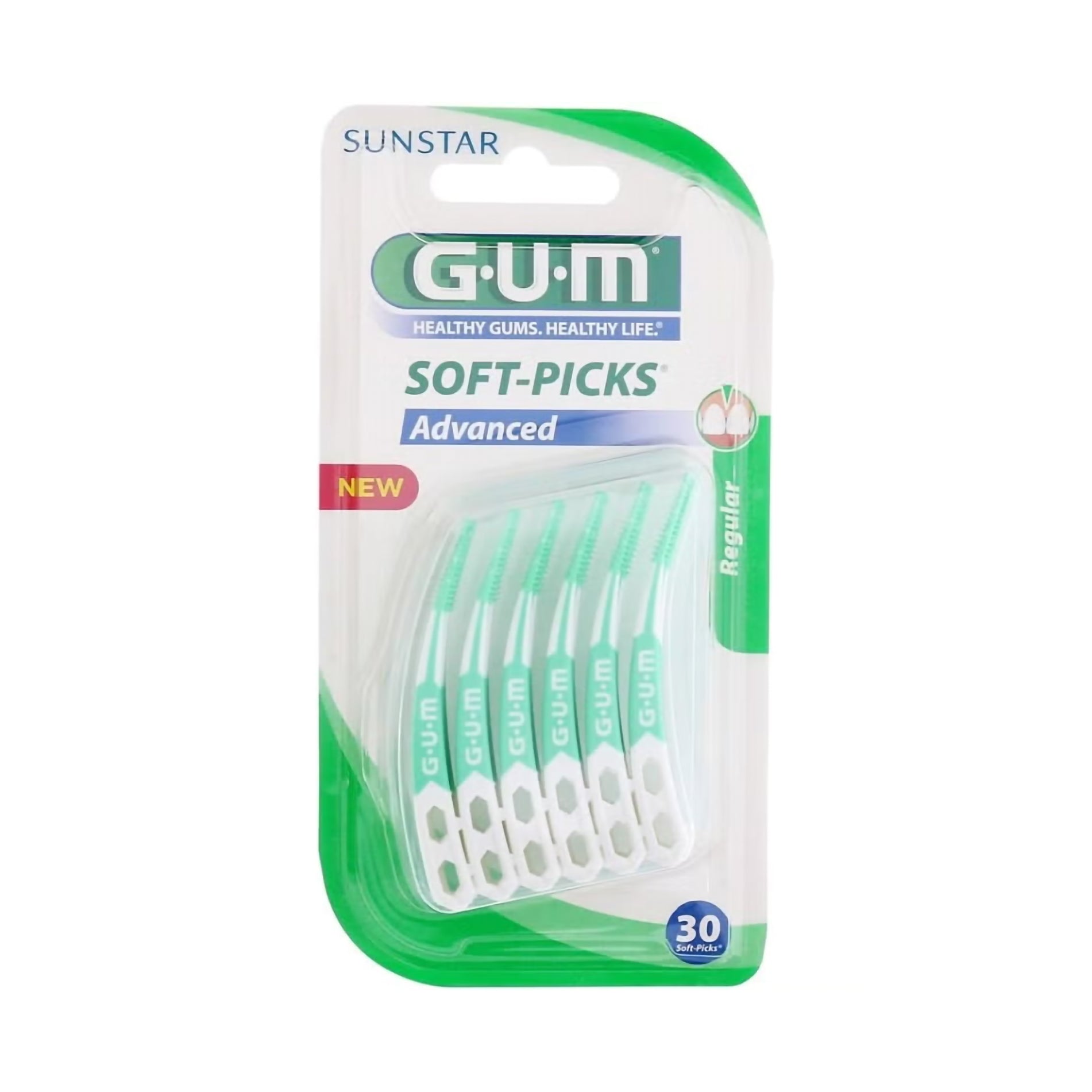 GUM Soft-Picks Advanced - 30 Pieces, Toothpicks
