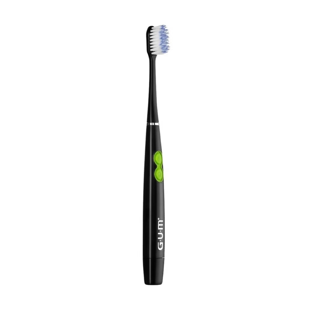 GUM Sonic Daily Battery Toothbrush - Black 4100W, Electric Toothbrushes