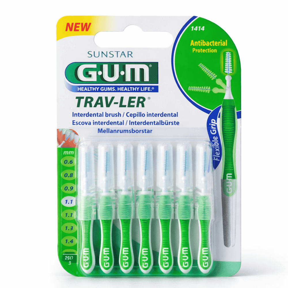 GUM Trav-Ler Interdental Brush 1.1mm - Pack of 6, Interdental Brushes