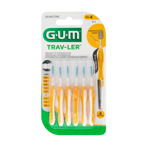 GUM Trav-Ler Interdental Brush 1.3mm - Pack of 6, Interdental Brushes