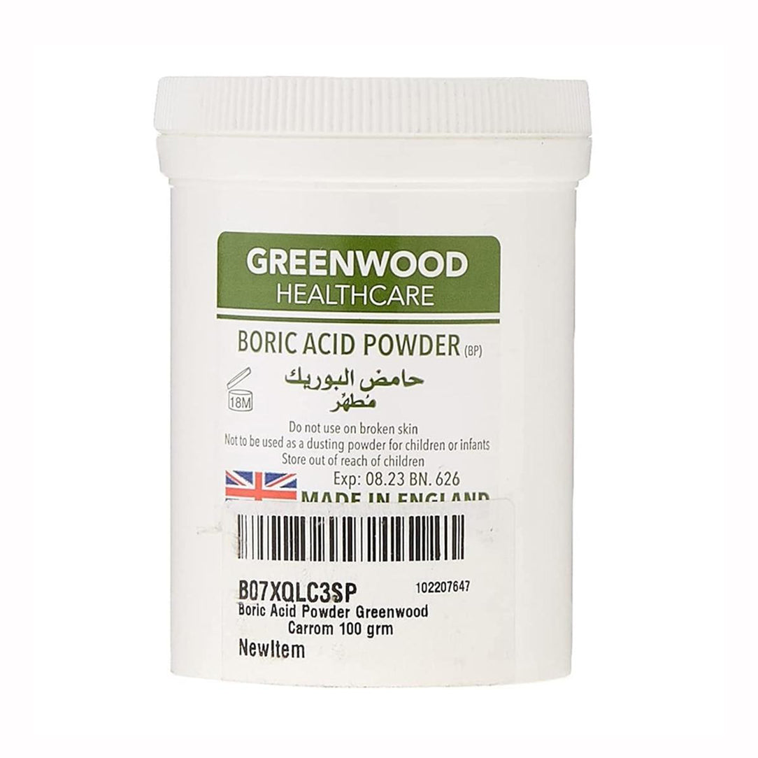 Greenwood Boric Acid Powder - 100g, First Aid
