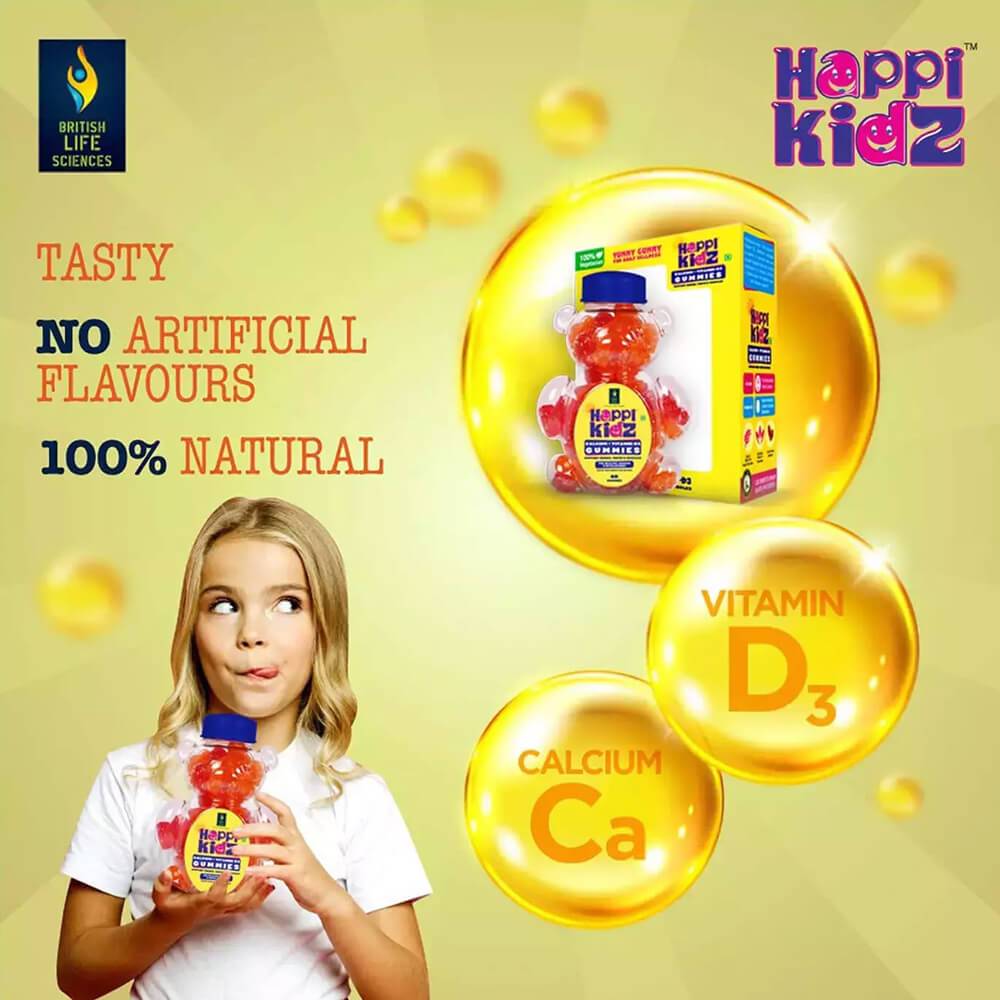 Happi Kidz Calcium + Vitamin D Gummies 30s KNIGHTS PHARMACY
