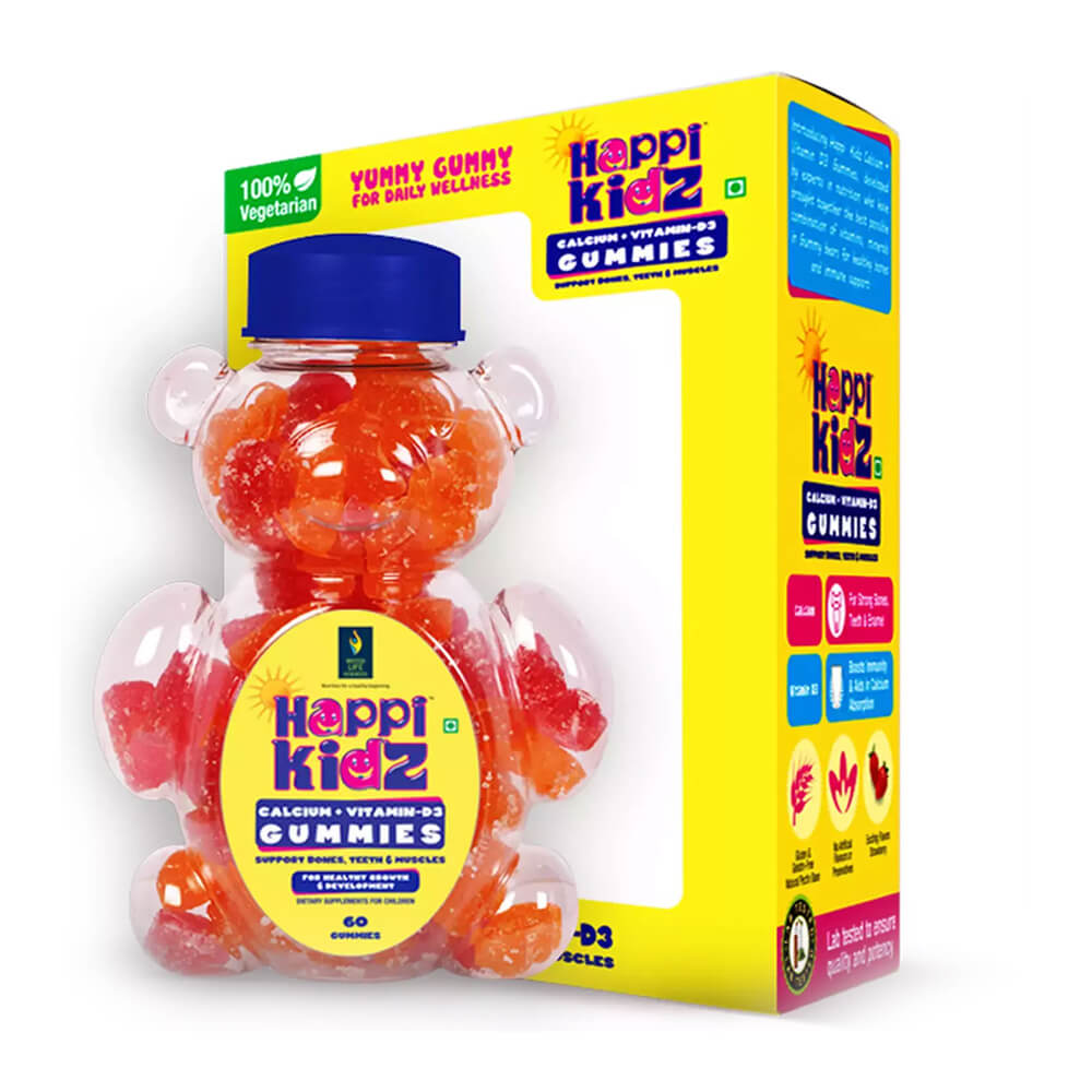Happi Kidz Calcium + Vitamin D Gummies 30s, Minerals