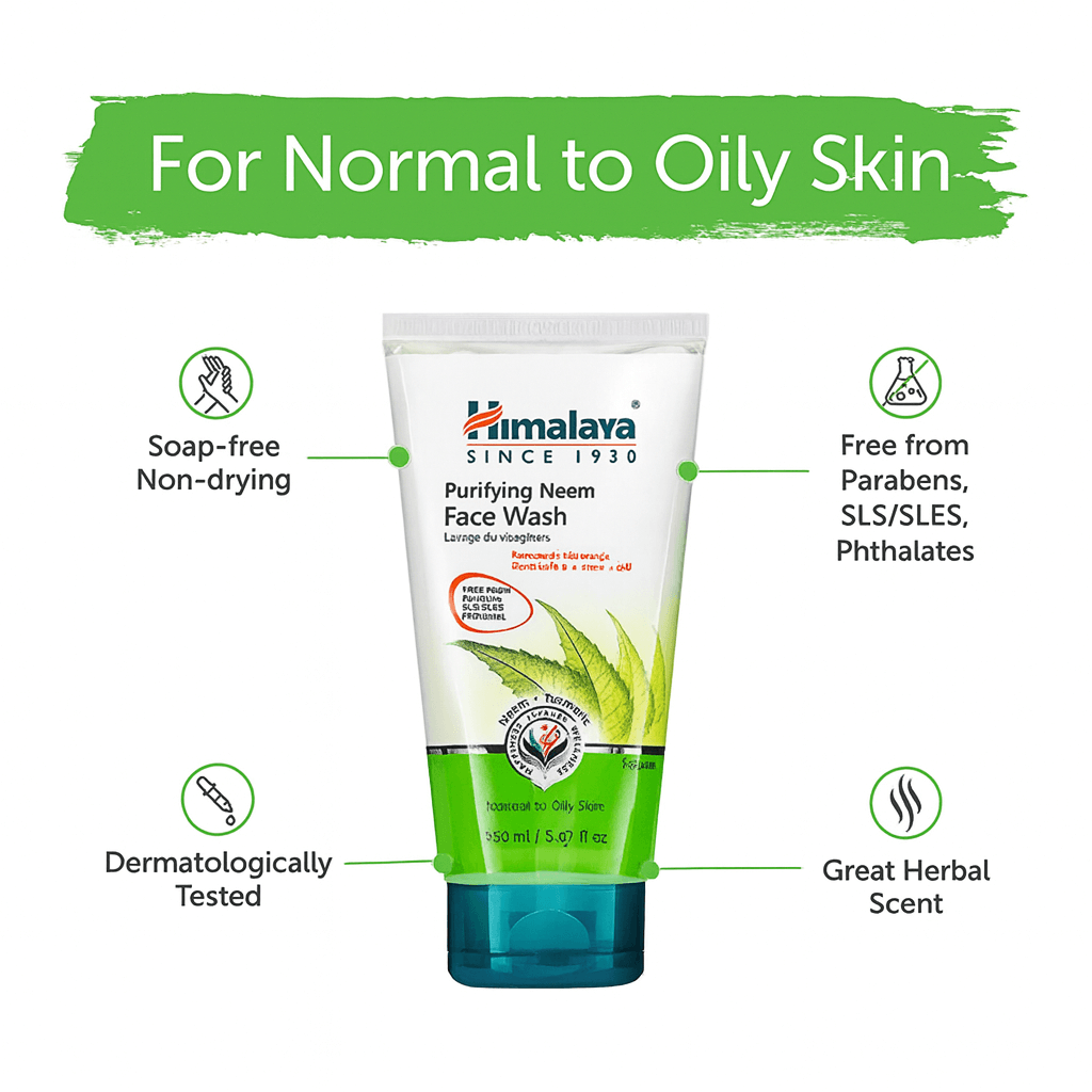 Himalaya Purifying Neem Face Wash with Turmeric - 150ml, Facial Cleansers