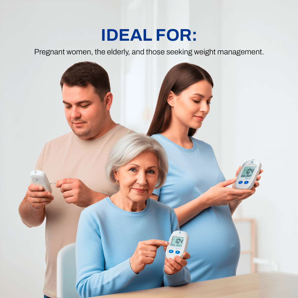 Blood Glucose Monitor Kit with 3 Packs of 50 Test Strips & 3 Packs of 50 Lancets