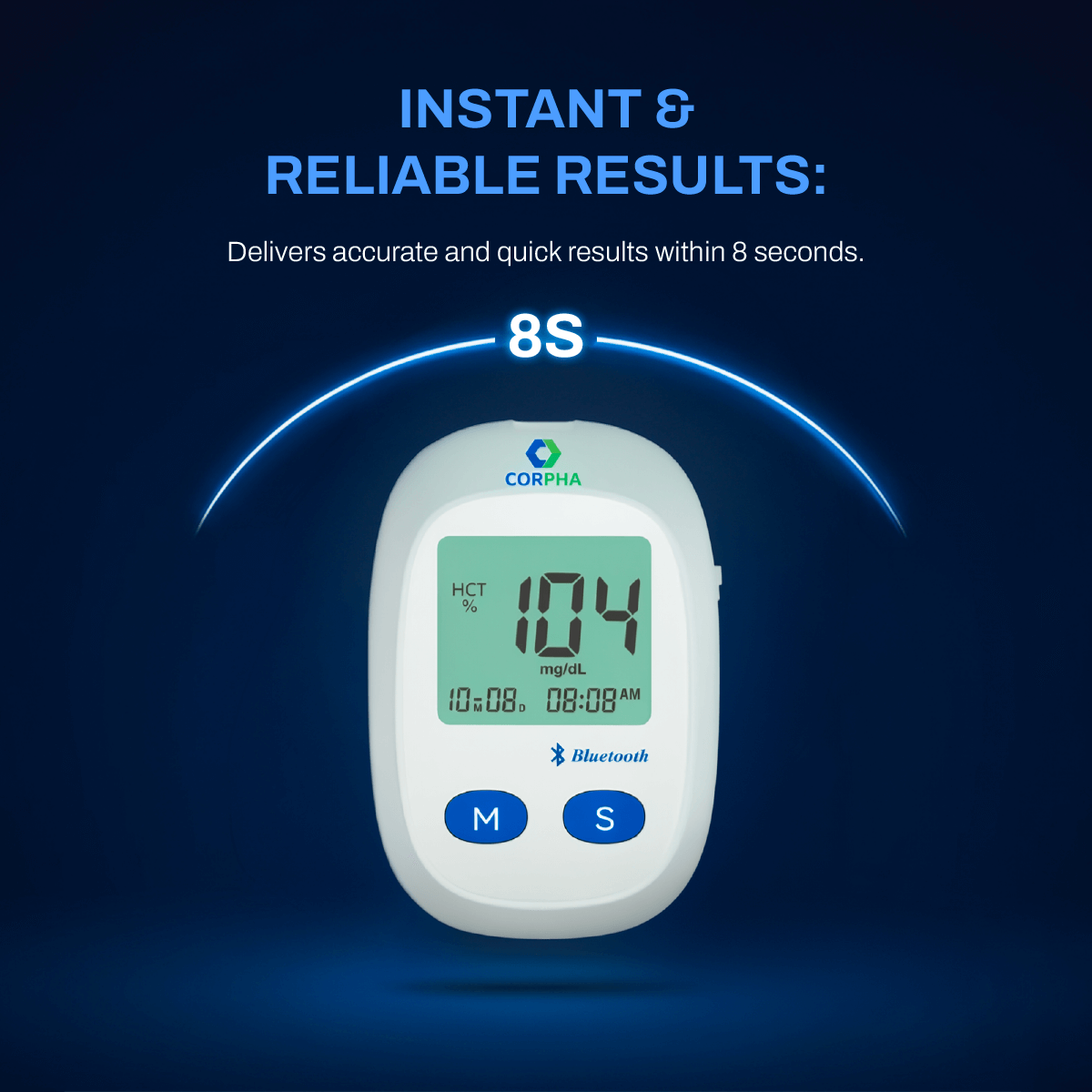Blood Glucose Monitor Kit with 3 Packs of 50 Test Strips & 3 Packs of 50 Lancets