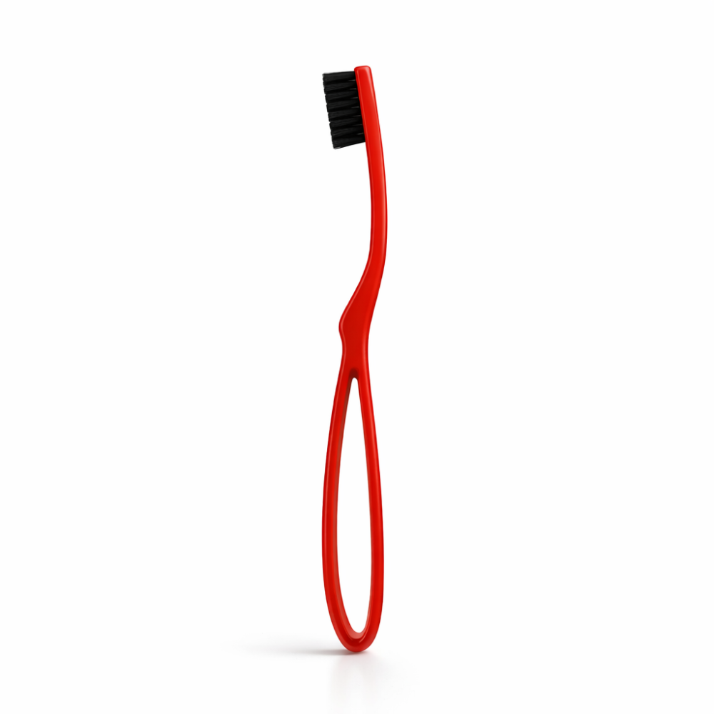 Intermed Ergonomic Soft Toothbrush - Red, Manual Toothbrushes