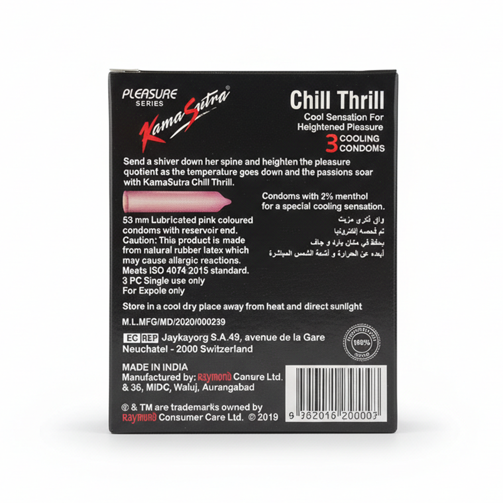 KamaSutra Chill Thrill Condoms - Pack of 3, Condoms