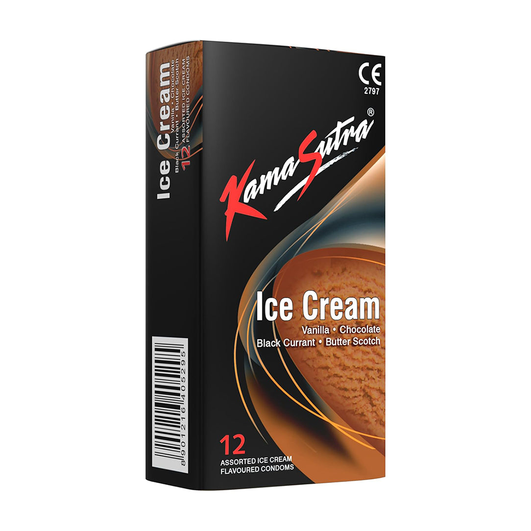 KamaSutra Ice Cream Flavoured Condoms - Pack of 12, Condoms