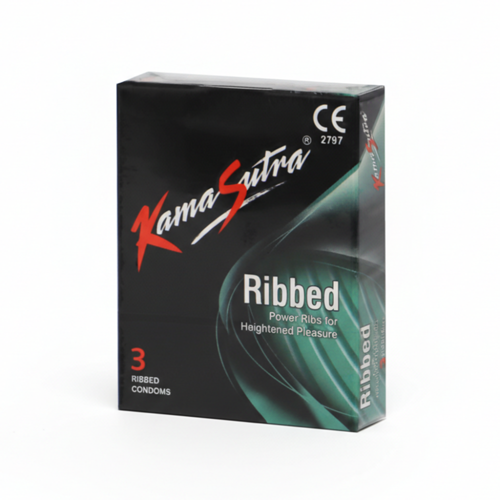 KamaSutra Ribbed Condoms Pack of 3, Condoms