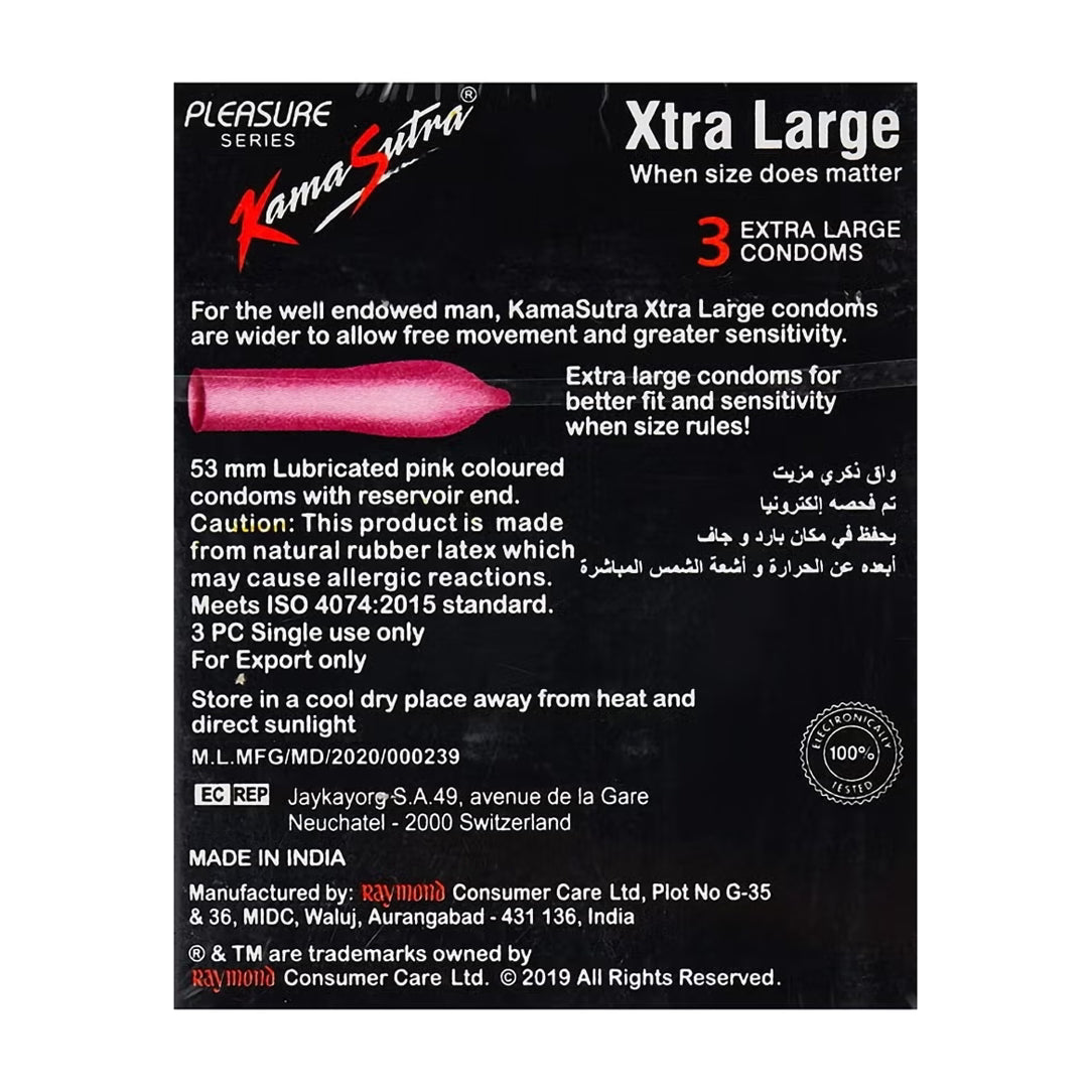KamaSutra Xtra Large Condoms - Pack of 3s, Condoms