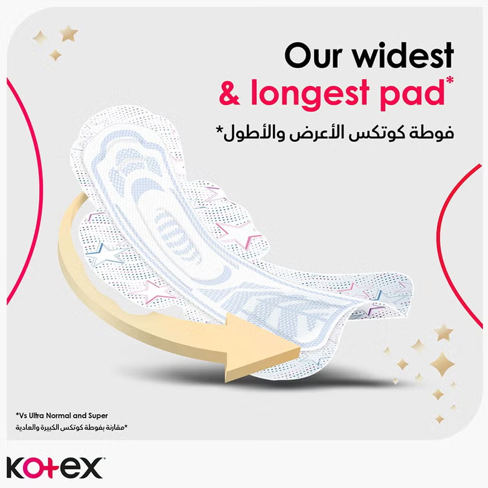 Kotex Ultrathin Night Pads with Wings - Pack of 7, Overnight Pads & Protectors