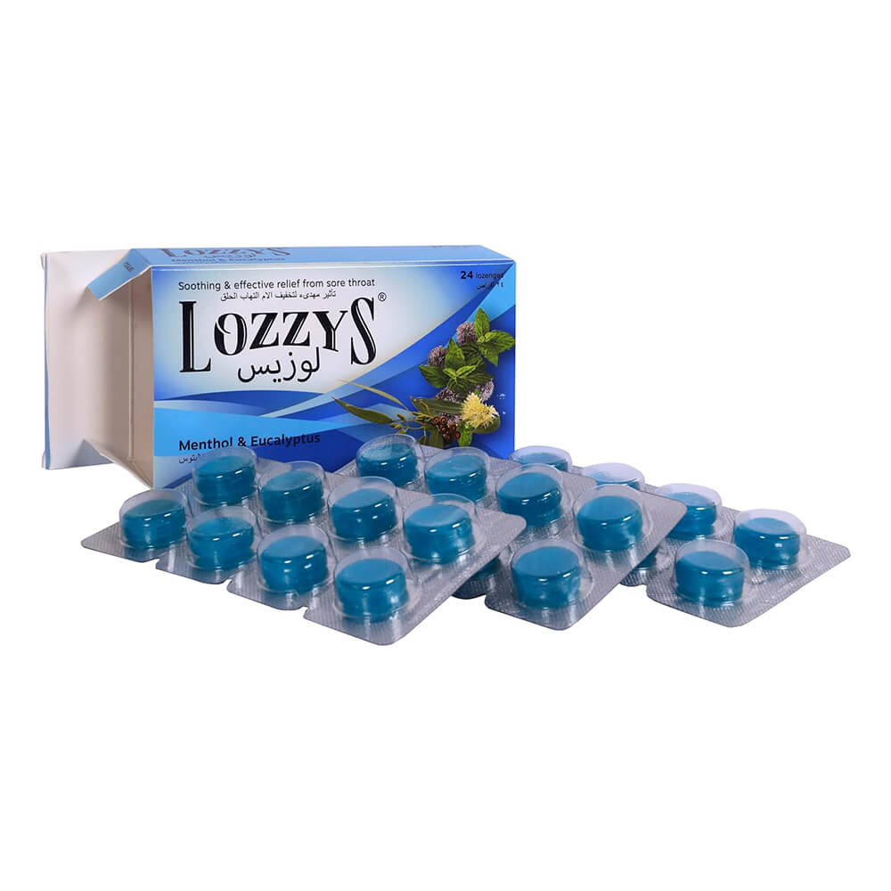 LOZZY’S Menthol & Eucalyptus Lozenges – 24 soothing tablets