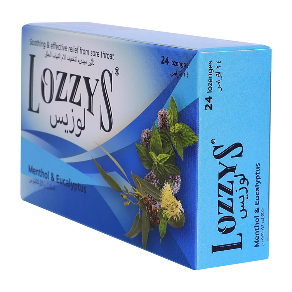 LOZZY’S throat lozenges – 24 refreshing menthol eucalyptus drops