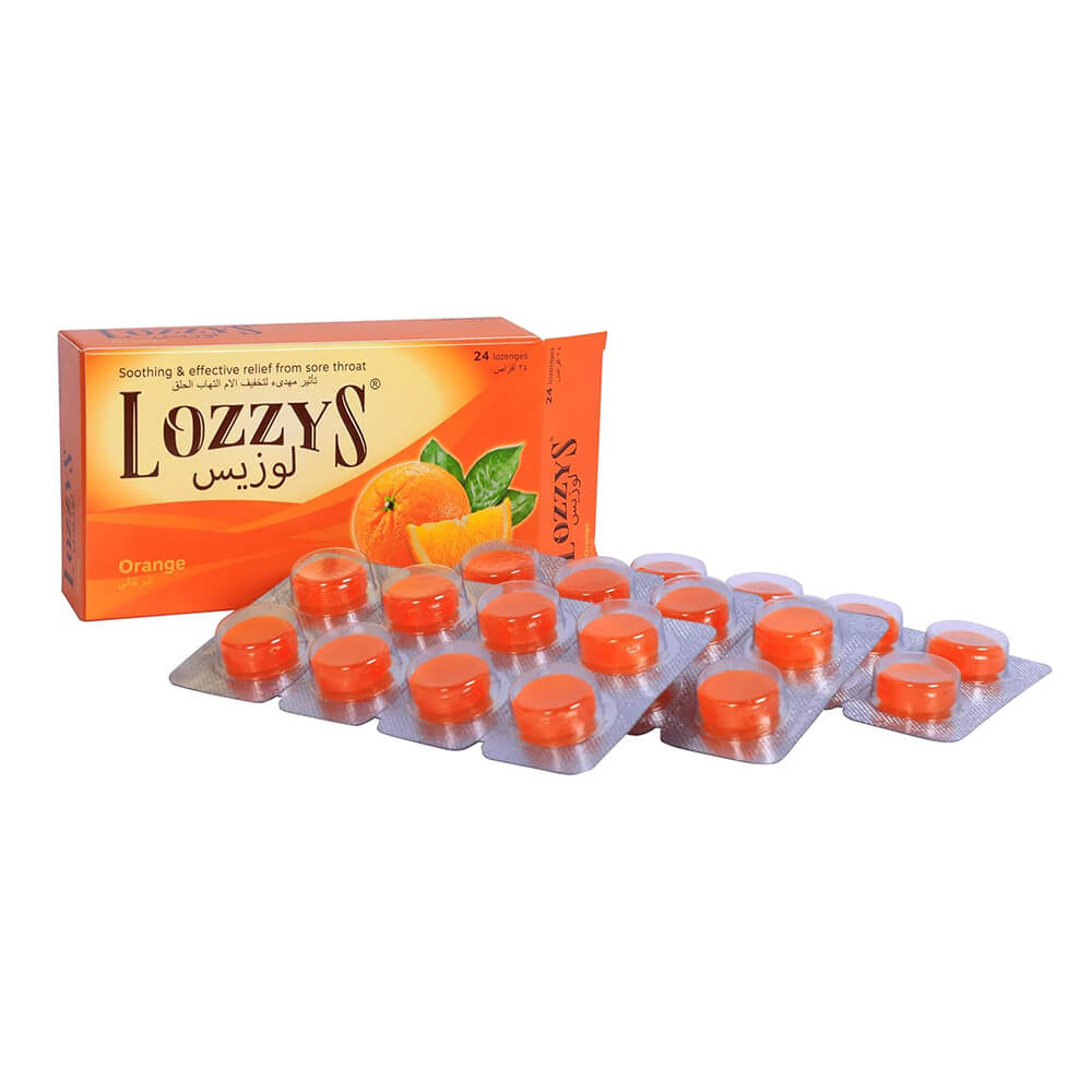 LOZZY’S Orange Lozenges – 24 count sore throat relief