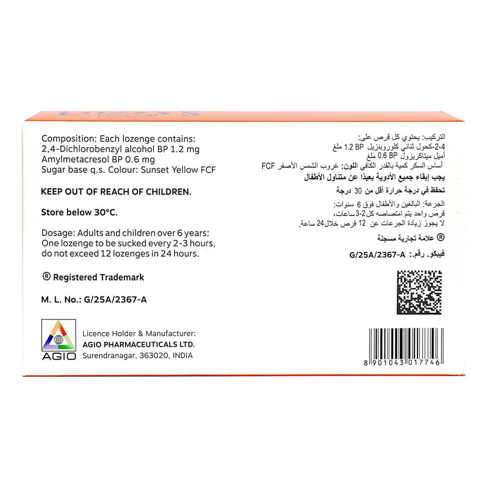 Orange sore throat lozenges – LOZZY’S 24-pack relief formula