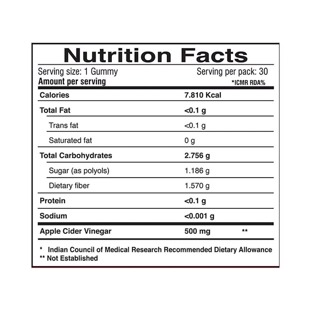 Lactonova 30 apple cider vinegar gummies – sugar-free wellness