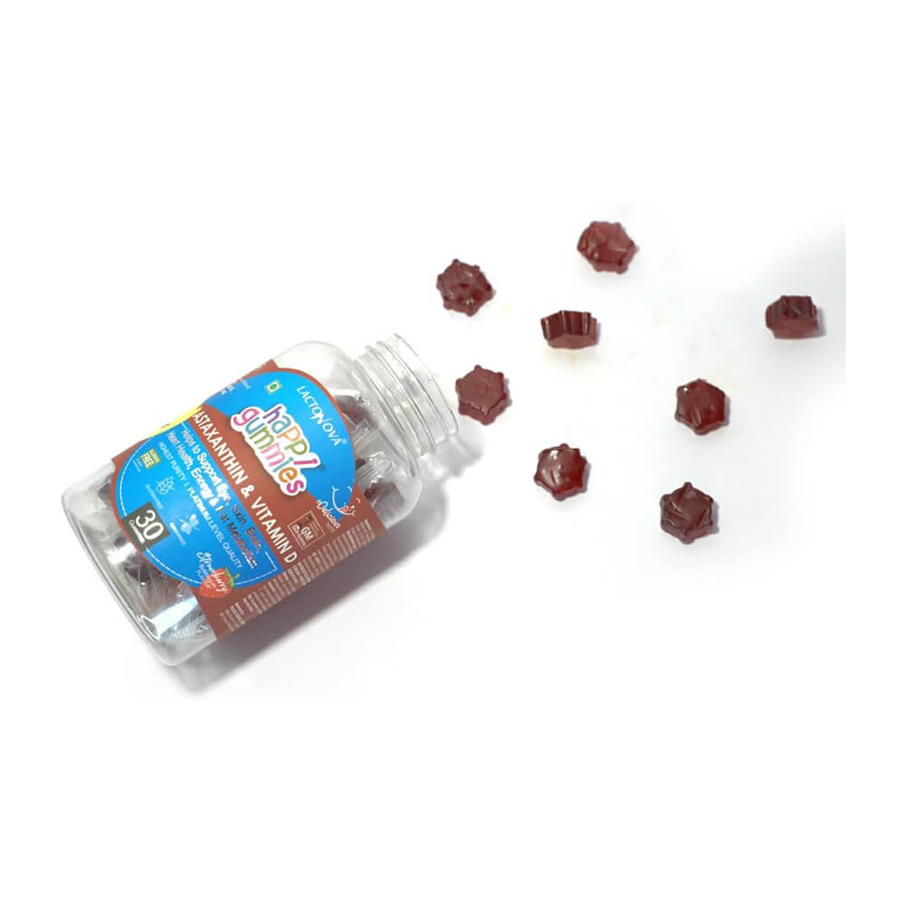 Lactonova Happi Gummies Astaxanthin + Vitamin D – 30s,Single Vitamins