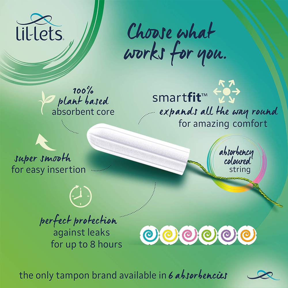 Lil-lets Non-Applicator Tampons Super Plus - Pack of 16, Tampons