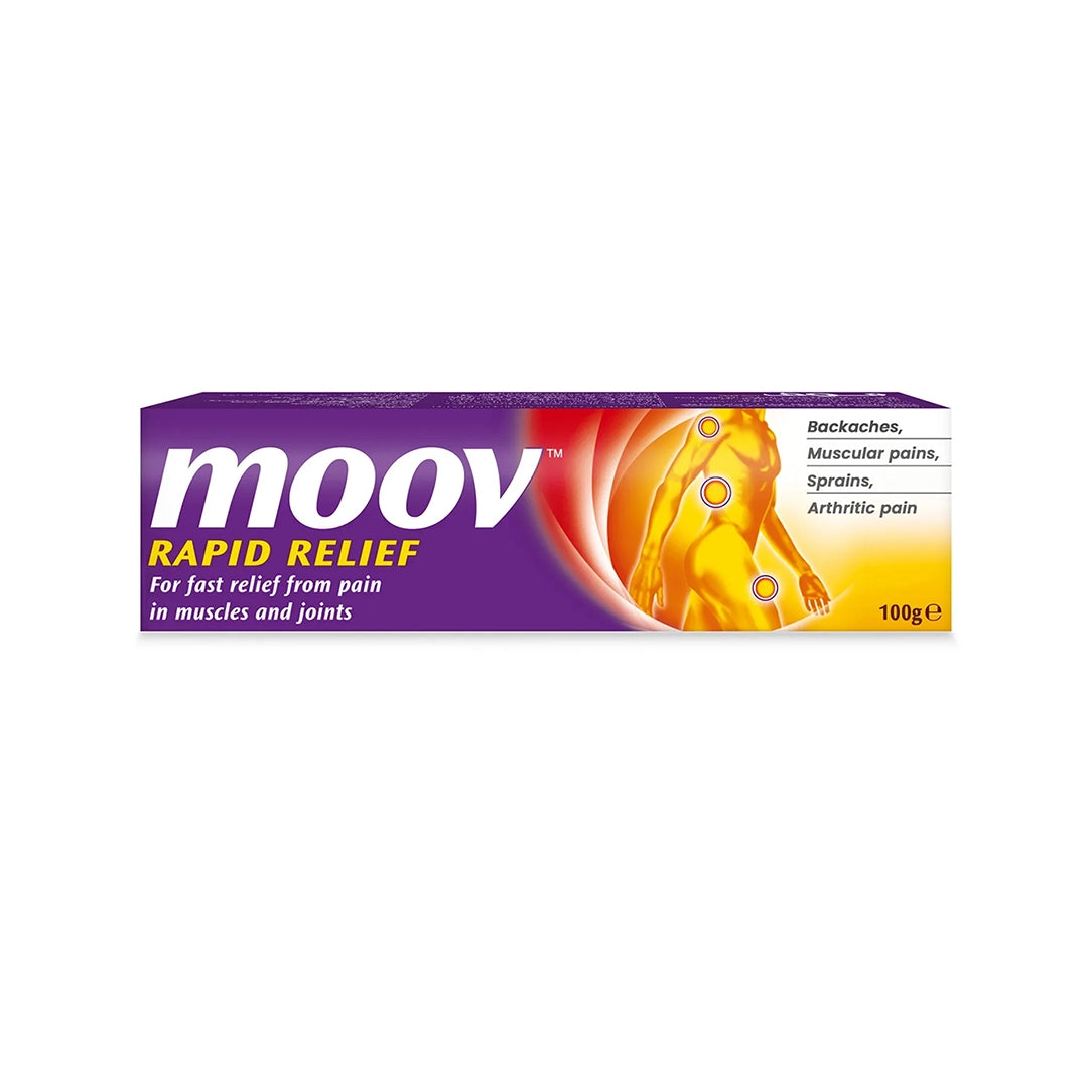 MOOV Rapid Pain Relief Cream - 100g, Heat Rubs 