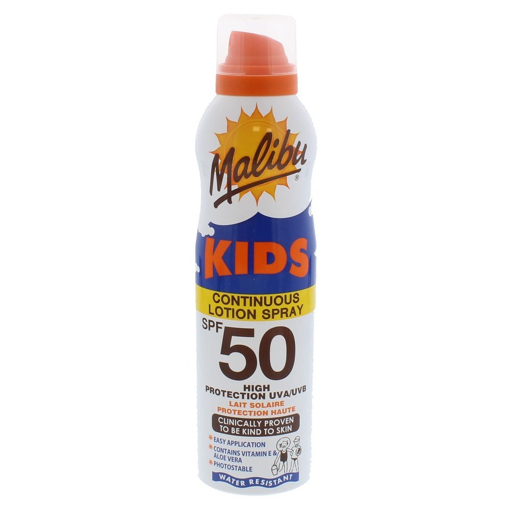 Malibu Kids Continuous Sunscreen Lotion Spray SPF 50 - 175ml, Sunscreen