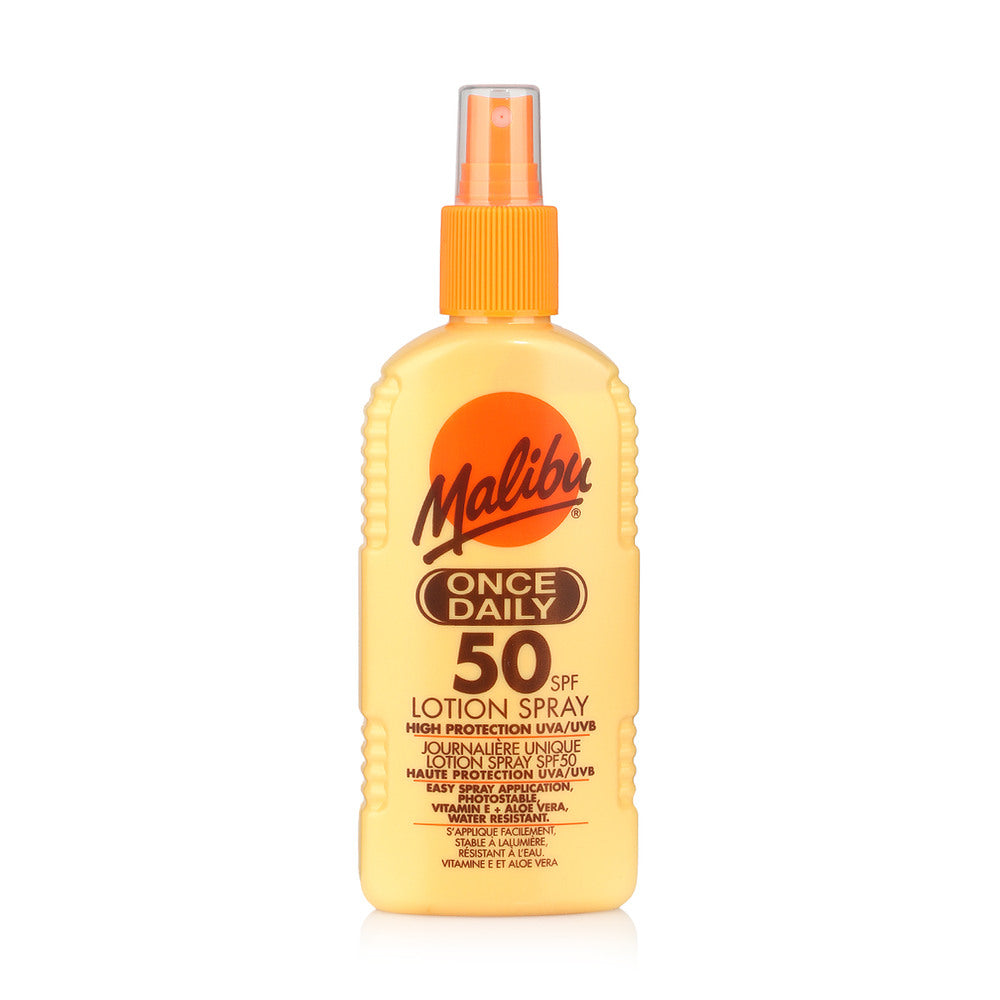 Malibu Once Daily Clear Protection Sunscreen Spray SPF 50 - 200ml, Sunscreen