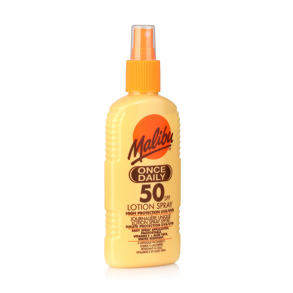 Malibu Once Daily Clear Protection Sunscreen Spray SPF 50 - 200ml, Sunscreen