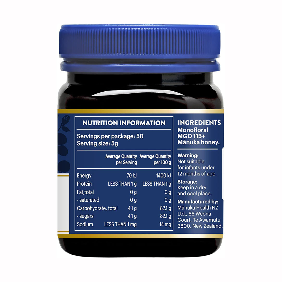 Manuka Health Manuka Honey UMF 6+ MGO 115+ - 250g, Honey