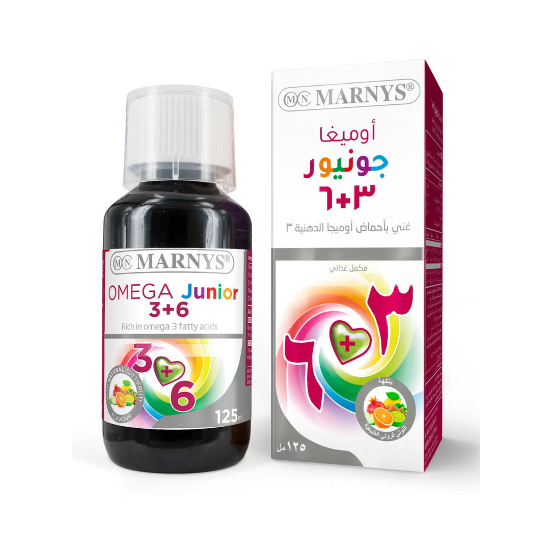 Marnys Omega Junior 3+6 Liquid - 125ml, Amino Acids