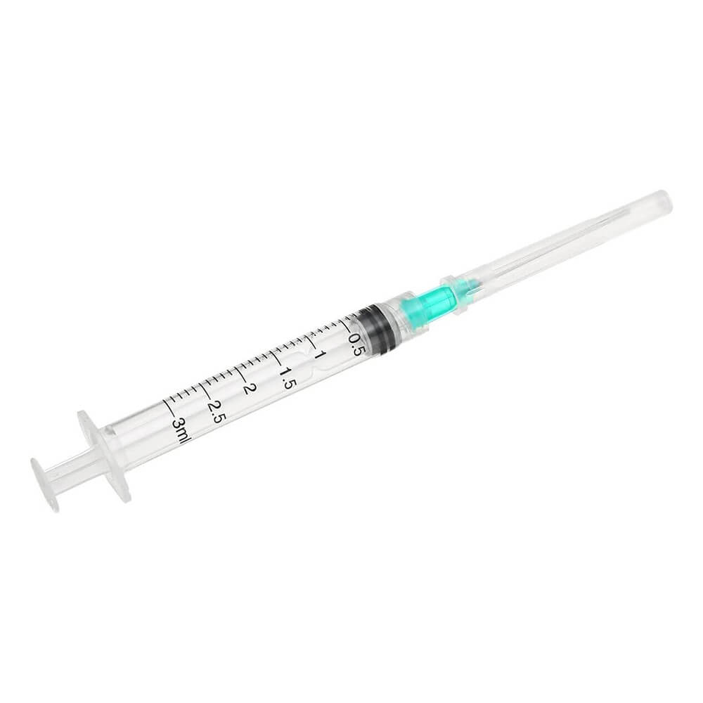Medisoft 3ml Luer Lock syringe with 23G 1¼ inch needle