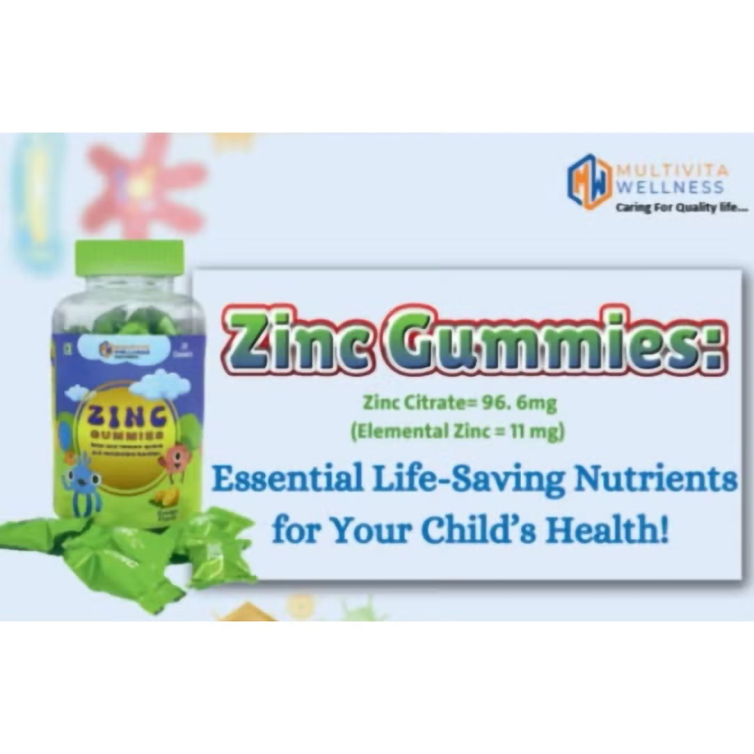 Multivita Wellness Zinc Gummies - 30 Pieces, Minerals