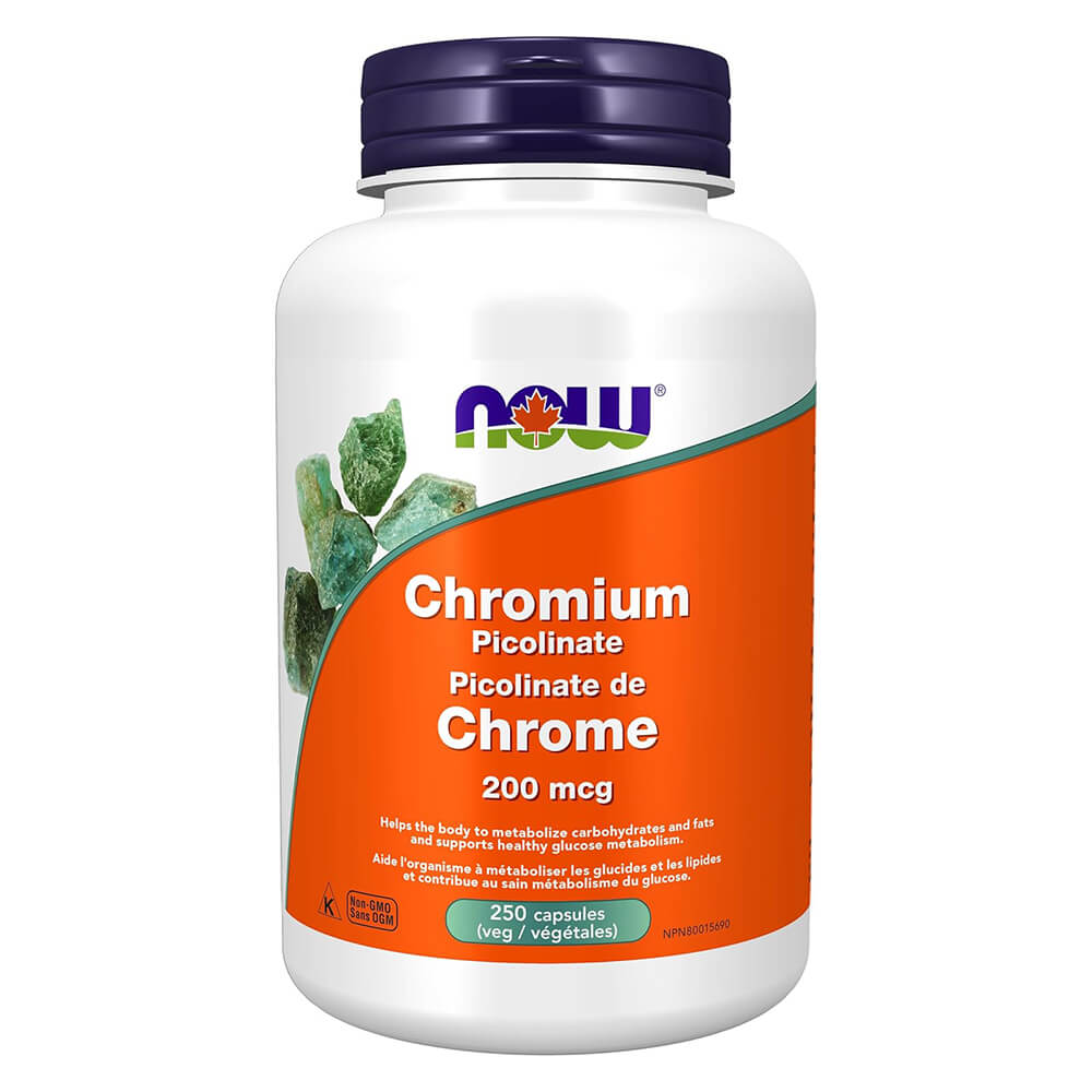 NOW Chromium Picolinate 200mcg – 250 Caps KNIGHTS PHARMACY