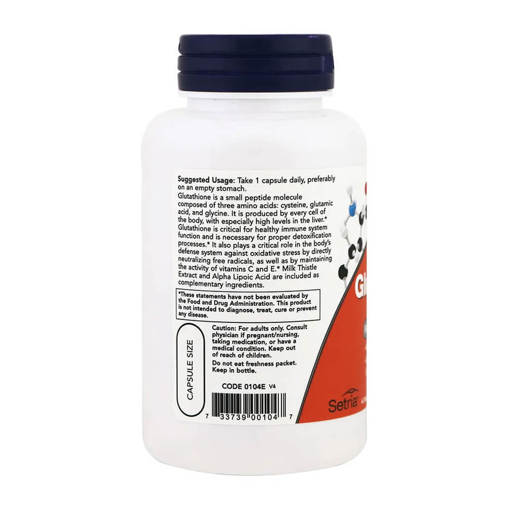 NOW Foods Glutathione – 60 veg capsules for cellular protection
