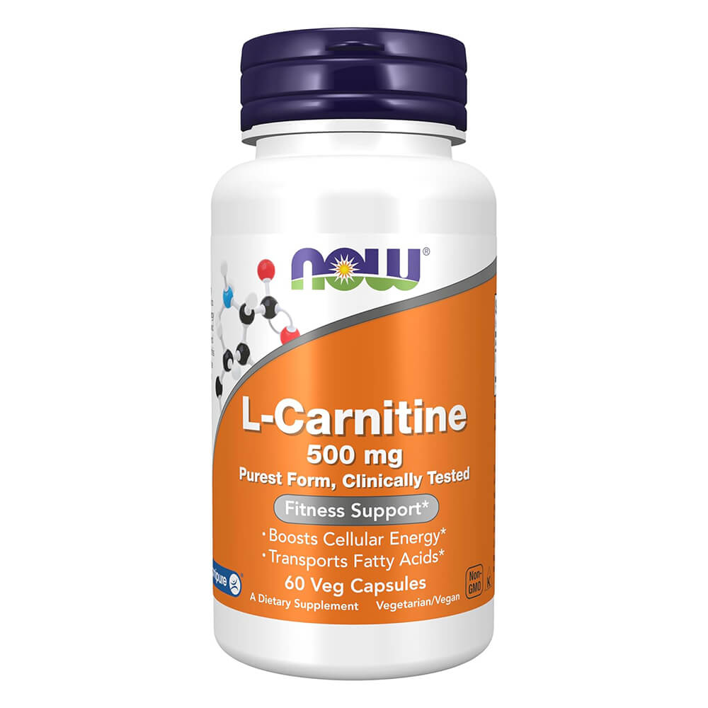NOW L-Carnitine 500mg – 60 veg capsules for fat metabolism