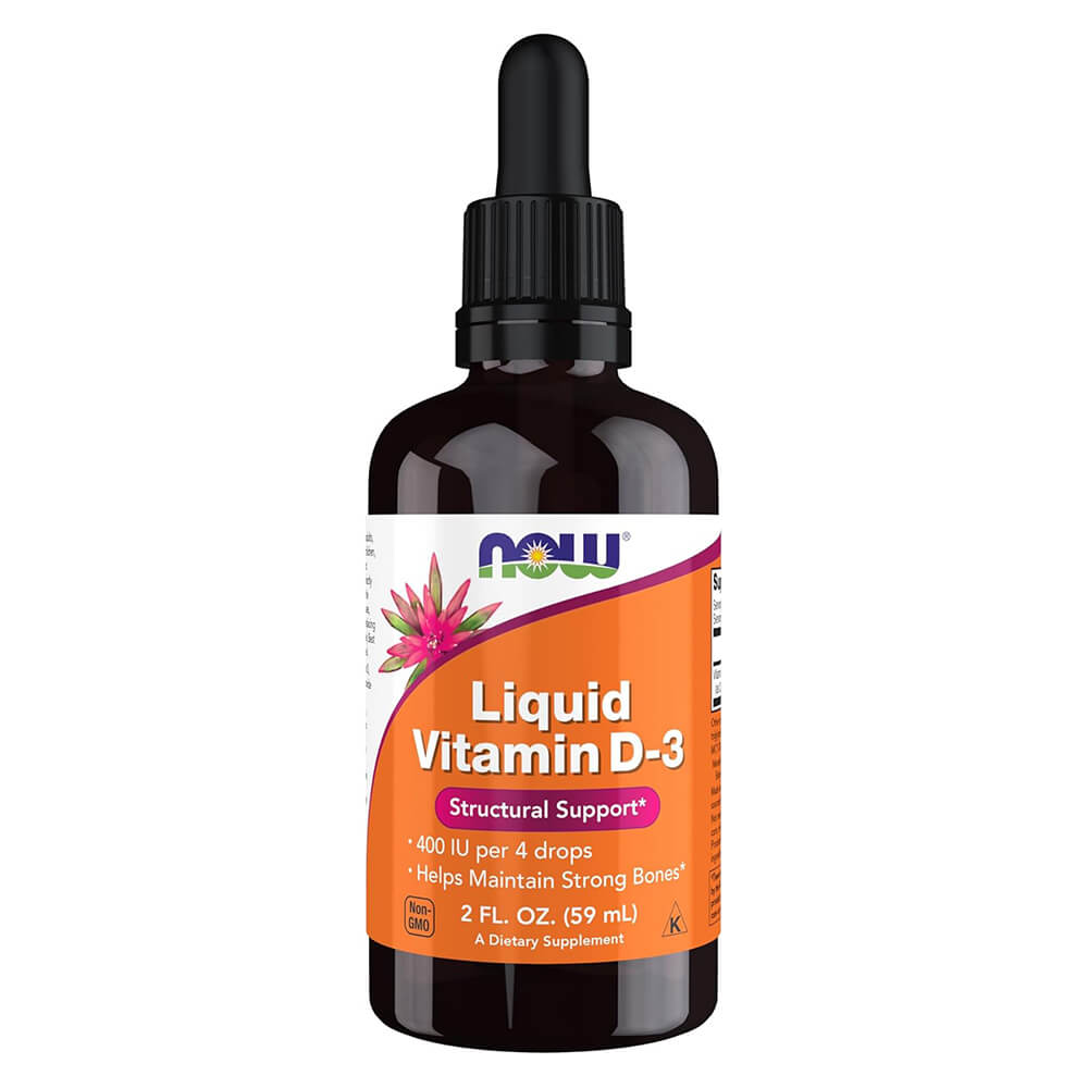 NOW Liquid Vitamin D3 – 400 IU per 4 drops, 60ml for immune health