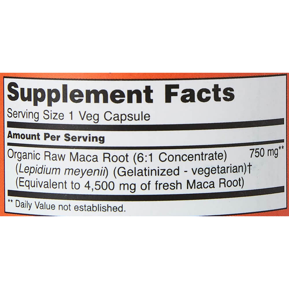 NOW Maca 750mg 90 Capsules – Energy & Hormone Support KNIGHTS PHARMACY