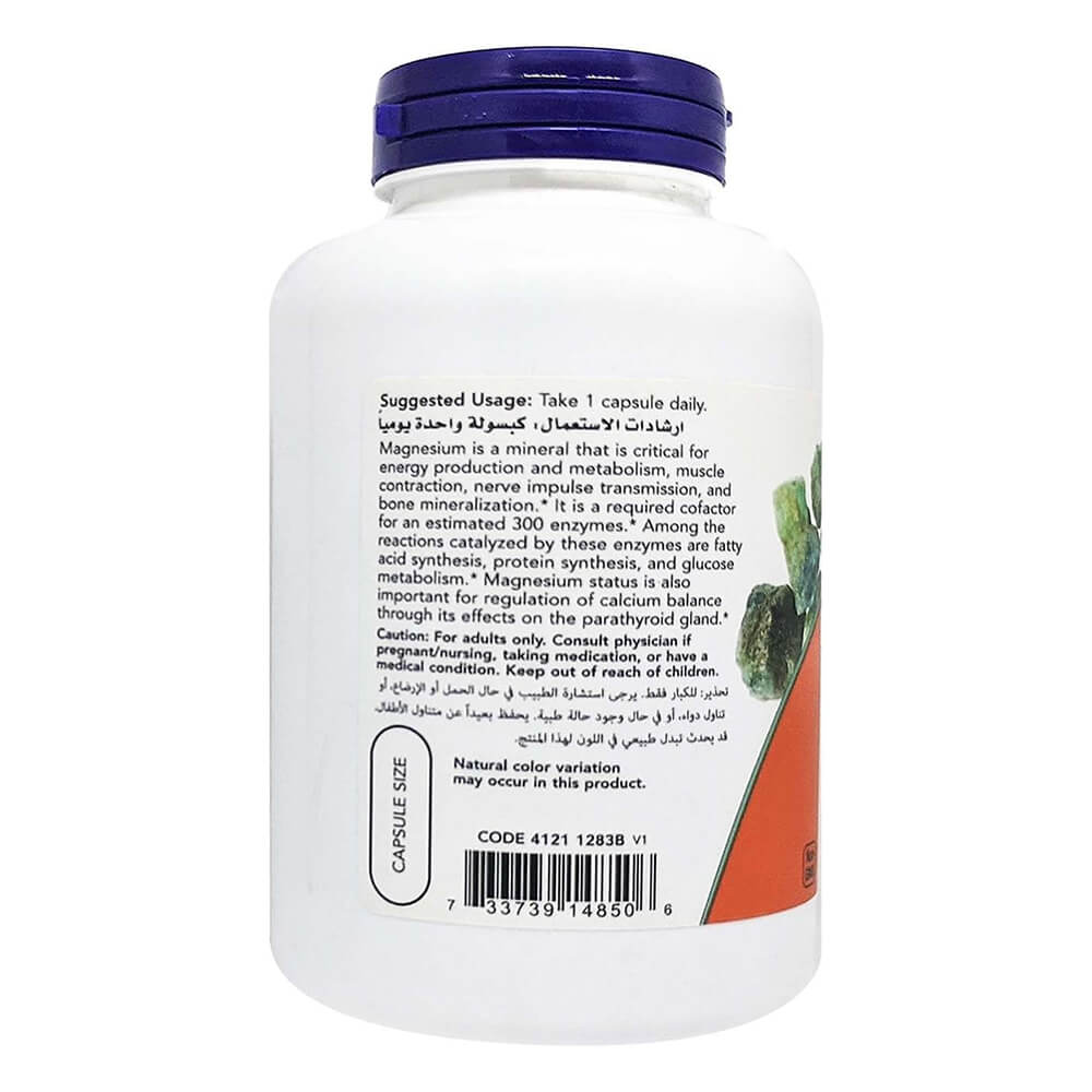 NOW Foods Magnesium 400mg – 180-count for bone & heart health