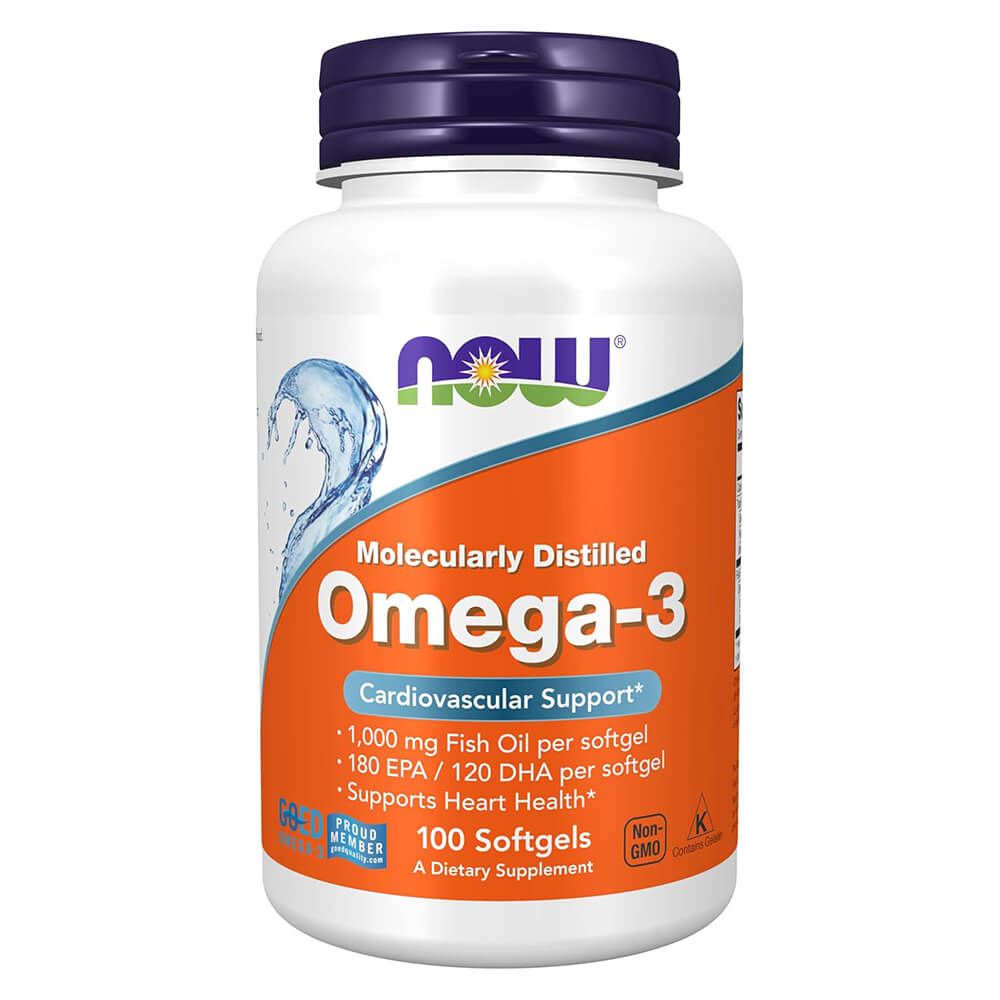 NOW Omega-3 1000mg Capsules – 100 Softgels KNIGHTS PHARMACY