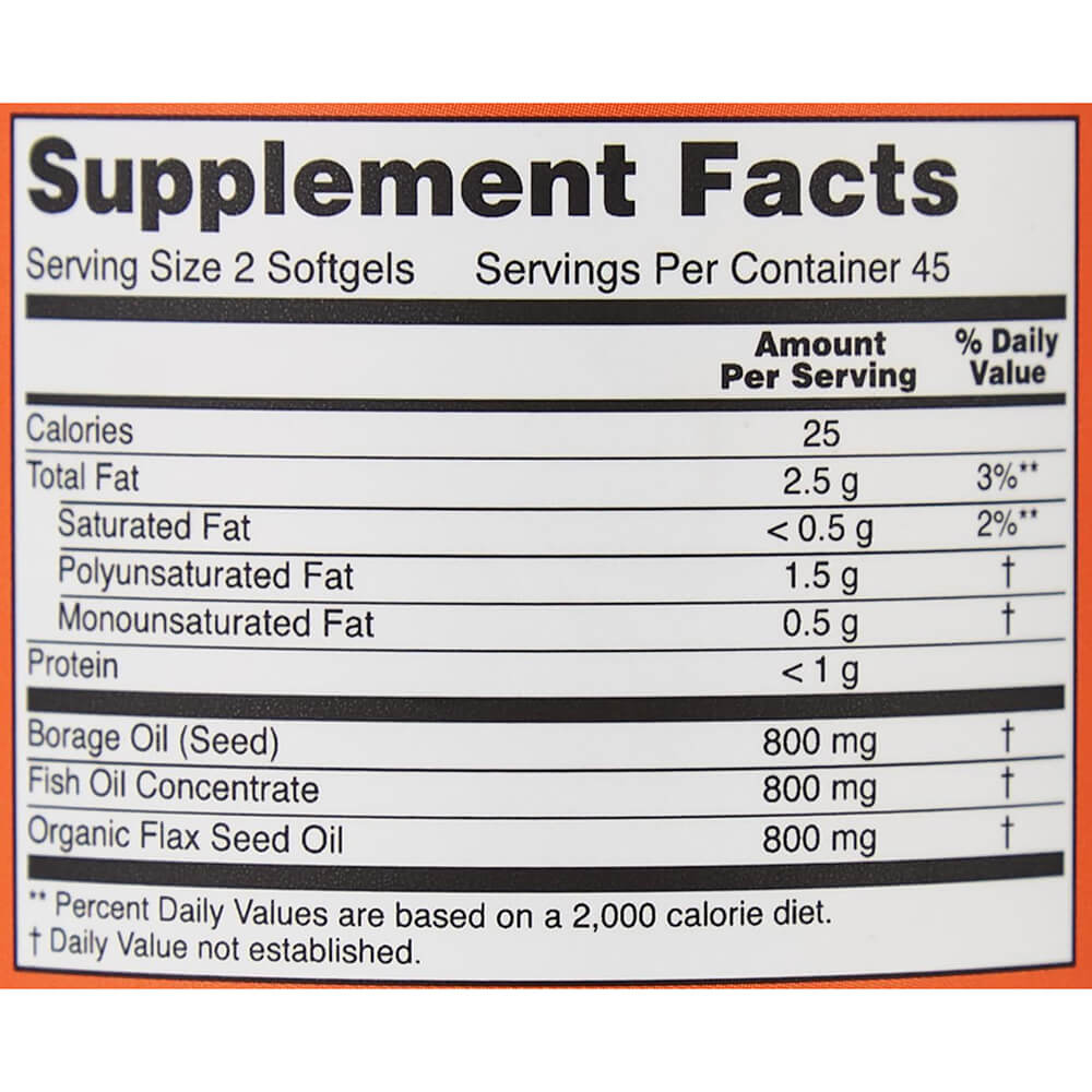 NOW Foods Super Omega 3-6-9 – 1200mg blend, 90-count