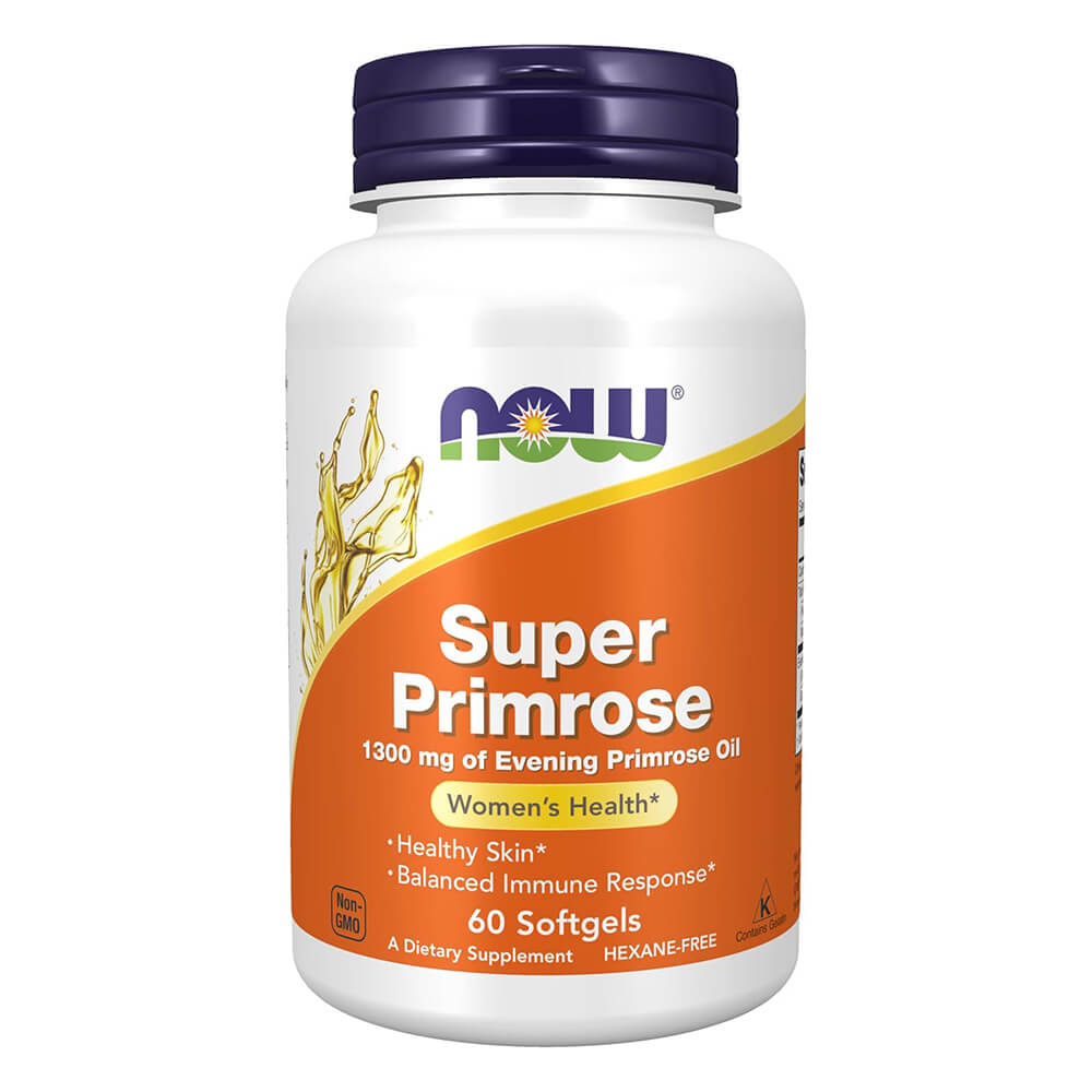 NOW Super Primrose 1300mg – 60 capsules for women’s health