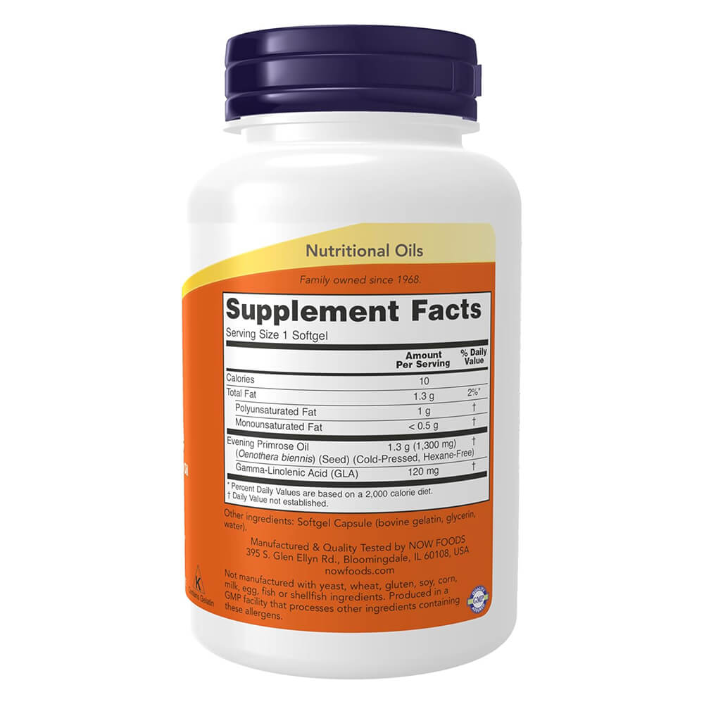 NOW Super Primrose – 1300mg essential fatty acid, 60 capsules