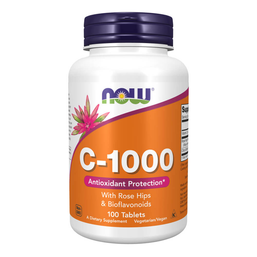 NOW Vitamin C-1000 with Rose Hips – 100 tablets immune support