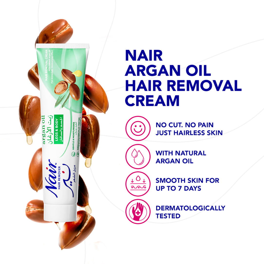 Nair Hair Removal Cream with Argan Oil - 110g, Depilatories