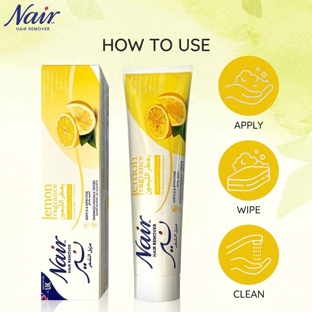 Nair Hair Removal Cream with Lemon Fragrance - 110g, Depilatories