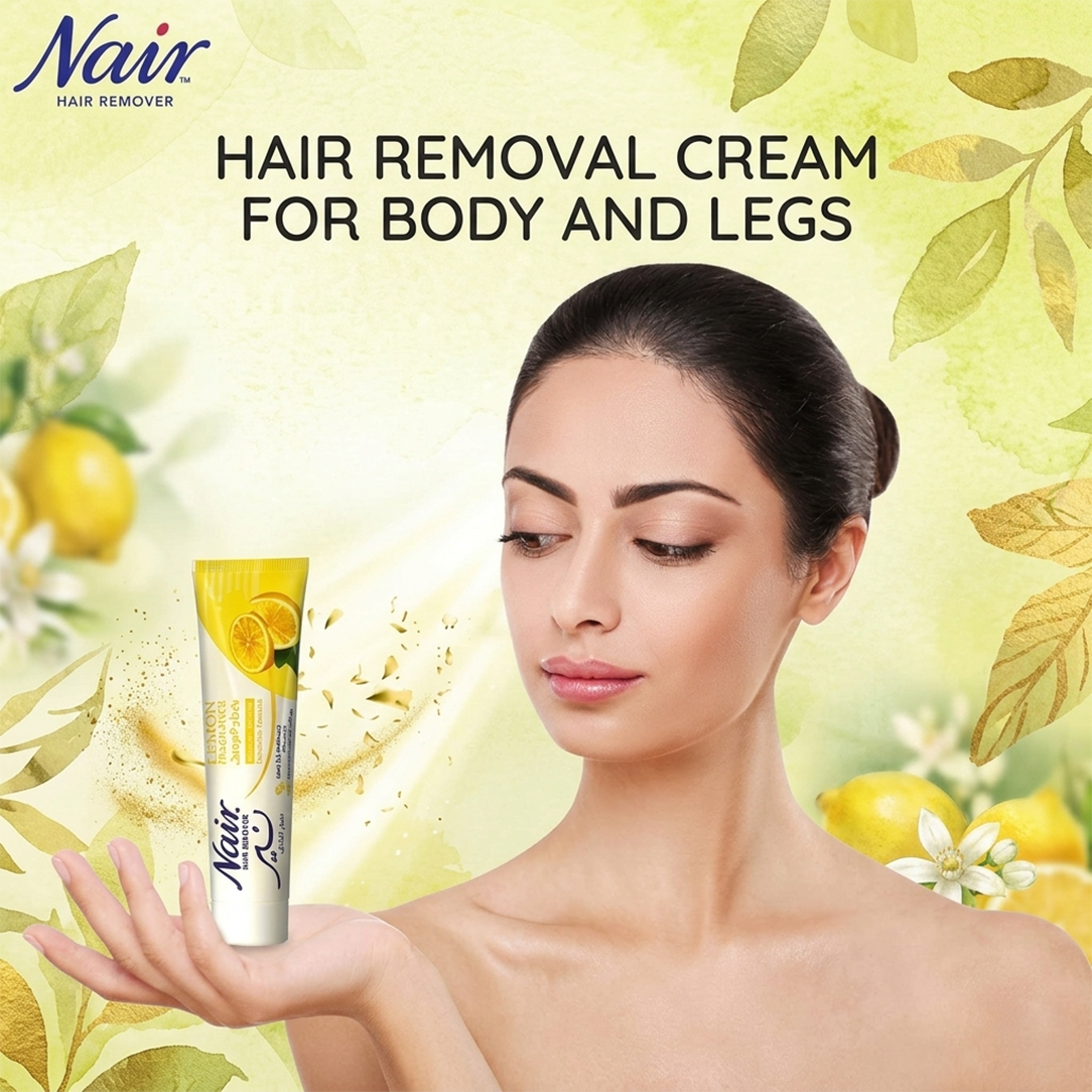 Nair Hair Removal Cream with Lemon Fragrance - 110g, Depilatories