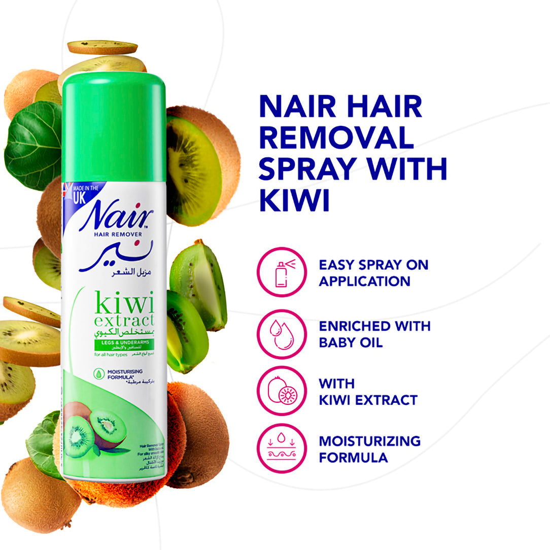 Nair Hair Removal Spray with Kiwi Extract - 200ml, Depilatories